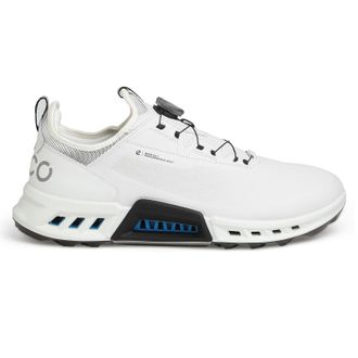Ecco Ecco Golf Biom C4 130424 Leather Textile Mens Low Top Trainers - White Black - Size:UK 11.5
