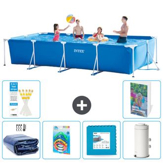 Intex Piscina Con Estructura Rectangular - 450x220x84 Cm - 7-piezas S55