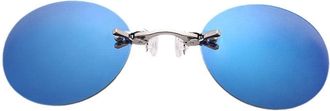 Generic Cikiki Clip On Nose Glasses Round Rimless Matrix Morpheus Sunglasses Mini Vintage Eyeglasses Men UV400 Frameless