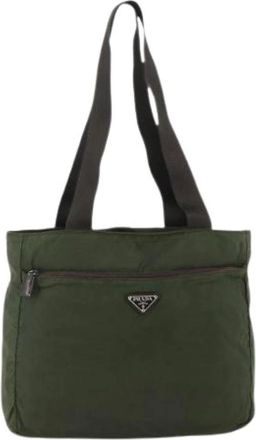 Prada Pre-owned Tote Bags, female, Green, Size: ONE SIZE Pre-owned Vintage Tote Bag