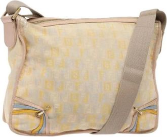 Fendi Pre-owned Canvas fendi-bags - Dames - Vintage Schoudertas - Beige - ONE Size - Vintage