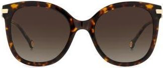 Carolina Herrera 55mm Gradient Cat-Eye Sunglasses in Havana at Nordstrom Rack