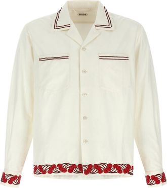 Bode Mens Cherry Lane Beaded Shirt