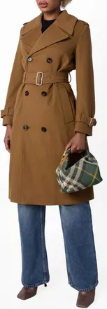 Burberry Womens Belted Cashmere Trench Coat, Brand Size 6 ( US Size 4 )