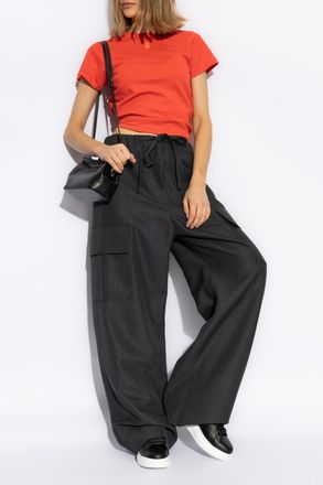 Alexander McQueen Wool Trousers, Womens, Grey