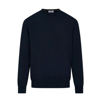 Aquascutum Jersey de punto con cuello redondo - Knitwear - Hombre - Azul - 2XL