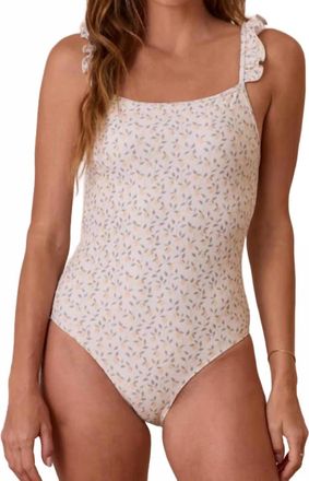Rylee + Cru Sky One-Piece Swimsuit In Lemons