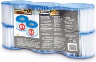 OEM Compatible Con Todos Los Cartuchos De Repuesto Para Filtros De Spa/piscina Intex 29011e S1 Purespa (6 Filtros), De Color Azul Y Blanco