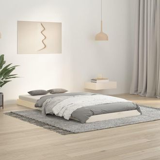 vidaXL Estructura Cama Individual Madera Maciza Pino Blanco 90x190 Cm Vidaxl