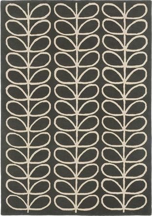 Orla Kiely Designer Teppich Linear Stem Slate - handgetuftet, aus 100% reiner Schurwolle