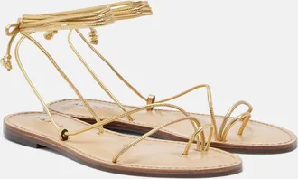 Amanu Studio Karima metallic leather sandals