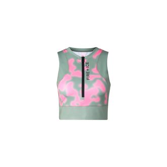 Bogner Fire + Ice Celeste functional top for women - Eucalyptus/Pink - XXL