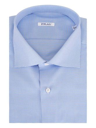 Fray buttoned cotton shirt - Blue