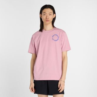 New Balance T-Shirt NEW BALANCE Circularogo, Herren, Gr. XXL, rosa (pink taffy), Obermaterial: 100% Baumwolle, normal, Rundhals, Shirts T-Shirt