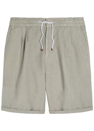 Brunello Cucinelli Bermuda Linen Shorts - Khaki - 52 (IT52 / XL)