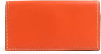 Bottega Veneta Pre-owned Vintage leren portemonnee - Dames - Vintage Accessoires - Oranje - ONE Size - Leer - Vintage