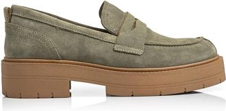 Geox Groene Spherica Damesschoenen - Dames - Loafers - Groen - 40 EU - Leer - Schoenen