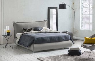 Dmora Dmora - Cama Matrimonial Dfecci, Cama Contenedor Con Tapizado De Tela Y Cabecero, 100% Made In Italy, Apertura Frontal, Adecuado Para Colch&oacute;n 160x190 