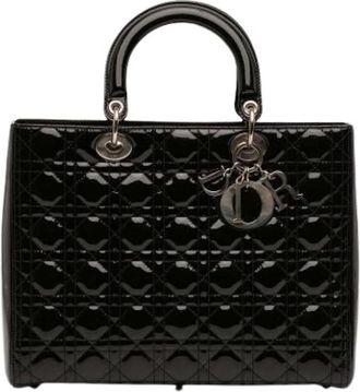 Dior Pre-owned Handbags, female, Black, Size: ONE SIZE Pre-owned Vintage Leather Handbag