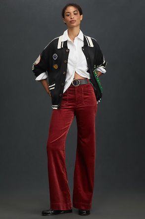 Maeve The Colette Corduroy Full-Length Wide-Leg Pants by Maeve