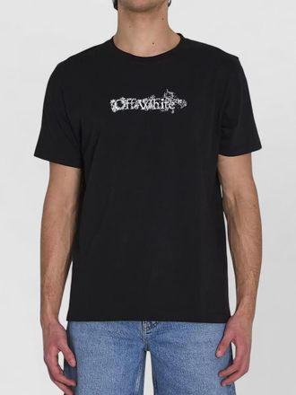 Off-white cotton printed t-shirt