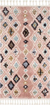 Nazar Rugs Alfombra de pasillo rosa bereber 80x150 dise&ntilde;o &eacute;tnico