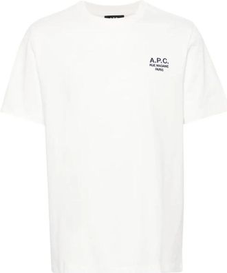 A.P.C. Standard Rue Madame T-Shirt Wit/Marine - Heren - T-shirts - Wit - 2XL - Katoen - Tops