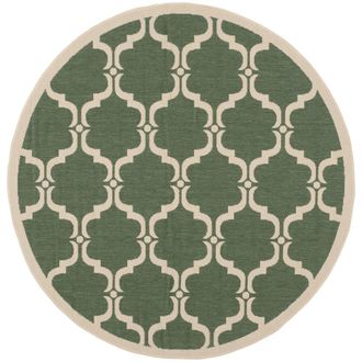 Safavieh Alfombra verde/beige 160 x 160 cm
