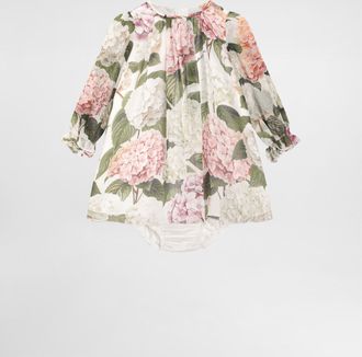 Dolce & Gabbana Hydrangea-print Chiffon Dress - Woman Multicolor 12/18 Months
