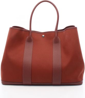 Herm&egrave;s Bordeaux Handbag Tote Bag (Pre-Owned)