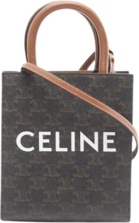 Celine Pre-owned Tote Bags, female, Brown, Size: ONE SIZE Pre-owned Vintage Canvas Tote