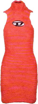 Diesel Sponge Midi Dress - Fuchsia/Orange