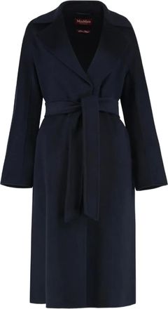 Max Mara Jas met ceintuur - Blauw