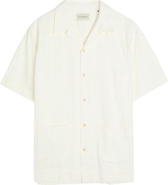 Oliver Spencer Embroidered Cotton Shirt - White - XL