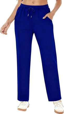 Generic Joggers for Women UK Tracksuit Bottoms Elasticated Waist Ladies Jogging Bottoms Wide Leg Cargo Joggers with Pockets Fleece Lined Sweatpants Casual Win