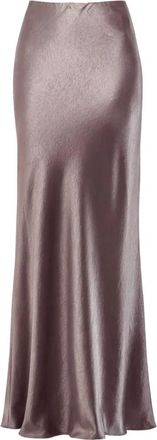 Liviana Conti Remie Skirt - Dames - Maxi Rokken - Bruin - XS - Polyester - Rokken