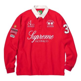 SUPREME x La Martina SS26 Rugby Red SUP-SS26-317-RED
