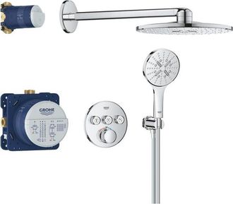 GROHE Grohtherm smartcontrol regendoucheset - inbouw - hoofddouche rond 31cm - handdouche rond - chroom