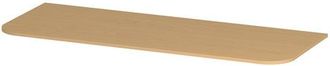 Bernacchini Concept R Wastafelblad - 120x45x1.7cm - tbv afgeronde onderkast - MFC - Light veneer