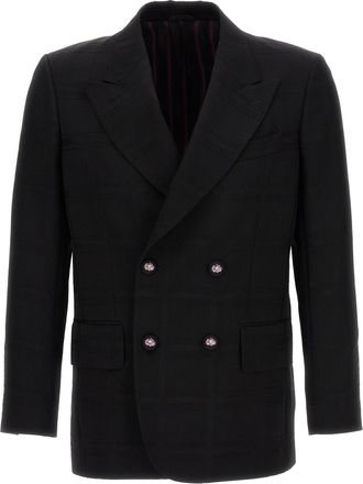 Etro Etro Check Double Breasted Blazer