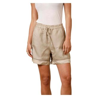 Mason's Linda Jogger Bermuda Shorts - Dames - Korte Broeken - Beige - 2XS - Linnen - Korte Broeken