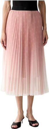 Karl Lagerfeld Falda Midi Plisada de Tul - Skirts - Mujer - Rosa - XS