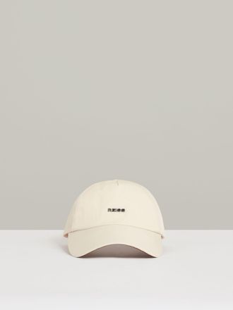 Reiss Ecru Logo Lettering Baseball Cap