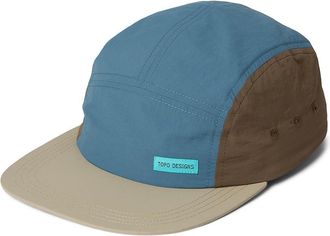 Topo Designs Nylon Camp Hat Caps Stone Blue Block