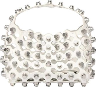 Alexander Wang Studded Leather Top Handle Bag - Dames - Handtassen - Wit - ONE Size - Leer - Tassen