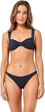L*Space Stella Top Womens Swimwear Black : MD (36B-C), Nylon/Spandex