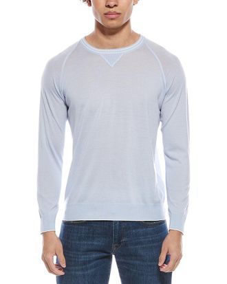 Eleventy Wool Round Neck Raglan Sweater
