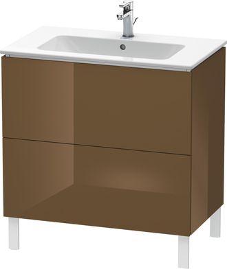 Duravit Duravit L-cube Vanity Unit Vertical, Anchura 820mm, Profundidad 481mm, 2 Extra&iacute;bles, Adecuado Para M&iacute; Por Starck Art&iacute;culo 233683, Color: Marr&oacute;n Oliva 