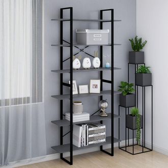 Berkfield Home High Cabinet Grey 100x30x210 cm Solid Pine Wood | Size: 100 x 30 x 210 cm