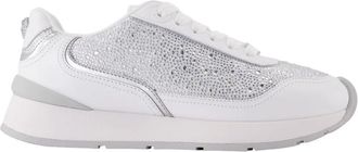 Versace Witte Leren Sneakers - Gestructureerd Kalfsleer - Dames - Sneakers - Wit - 38 EU - Leer - Schoenen